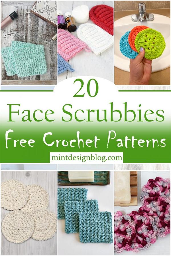 20 Crochet Face Scrubbies Patterns Mint Design Blog