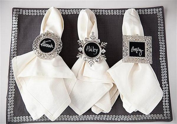 Chalkboard Napkin Rings & Place Cards