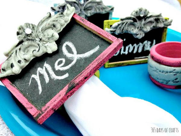 Chalkboard Napkin Rings