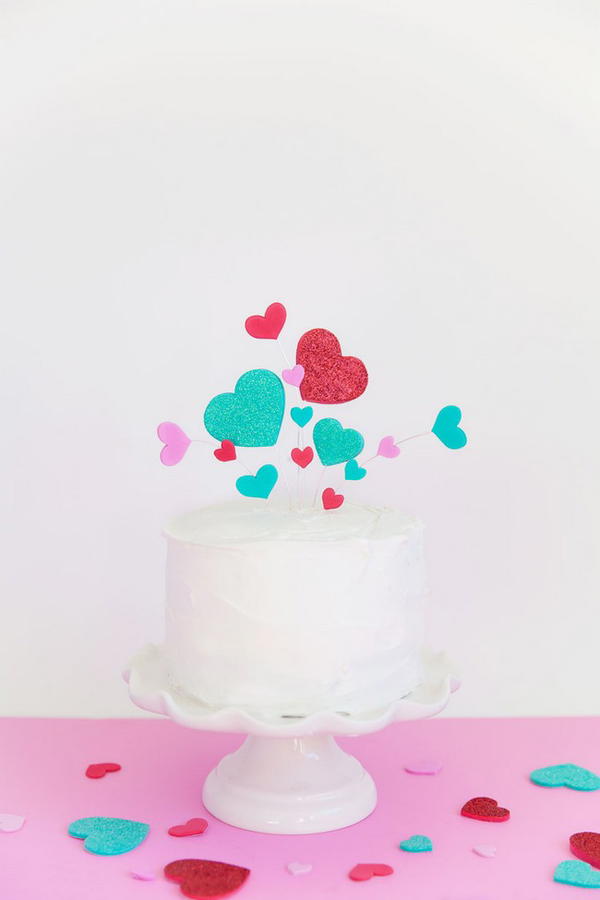 Crazy Hearts Cake Topper