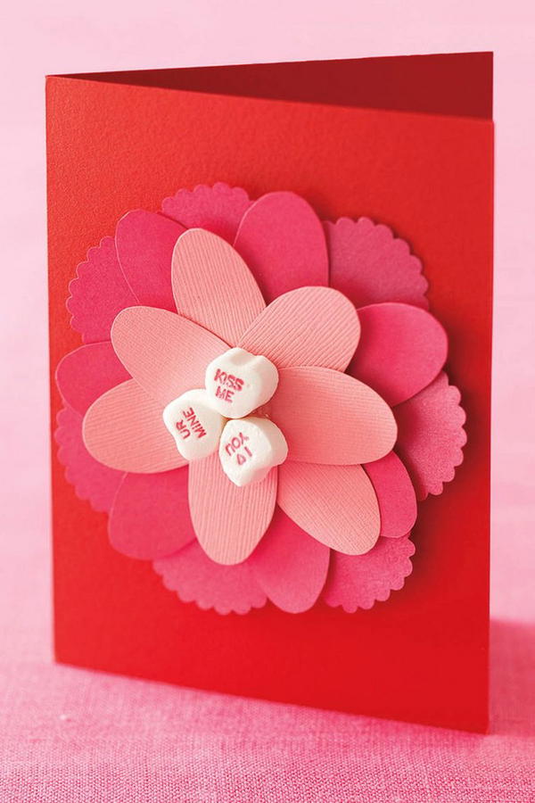 Cut Paper Flower Card