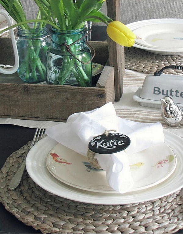 DIY Chalkboard Napkin Rings