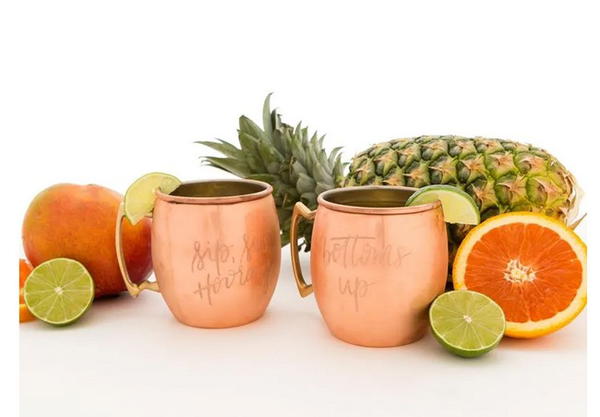 DIY Engraved Copper Mugs