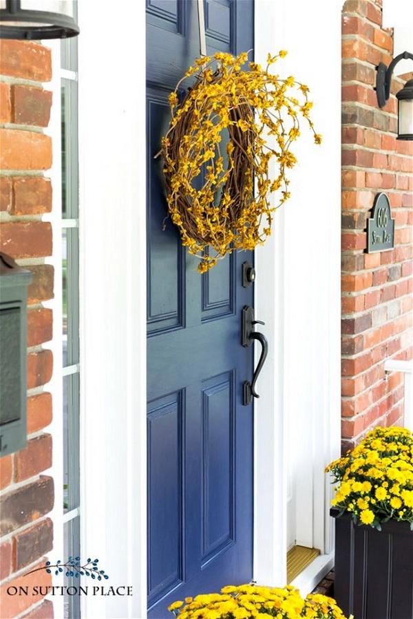 DIY Front Door Fall Wreath