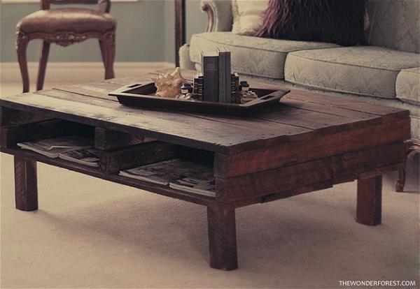 DIY Rustic Pallet Coffee Table decor