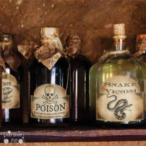 10 Spooky Potion Bottle Labels For Halloween - Mint Design Blog