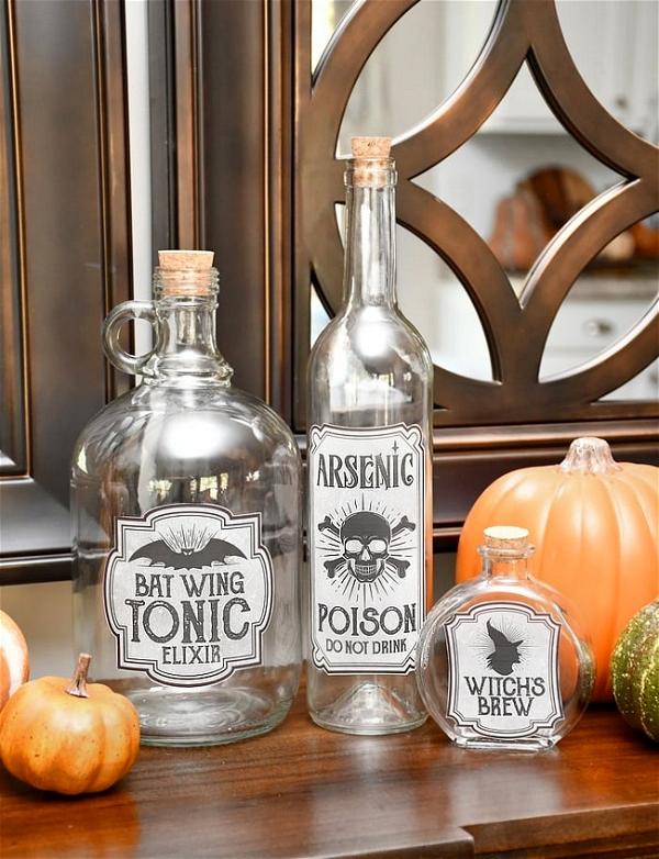 Halloween Bottle Labels