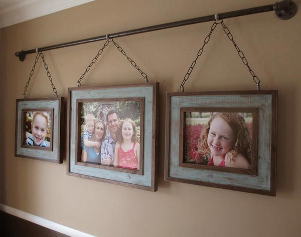 Iron Pipe Family Photo Display