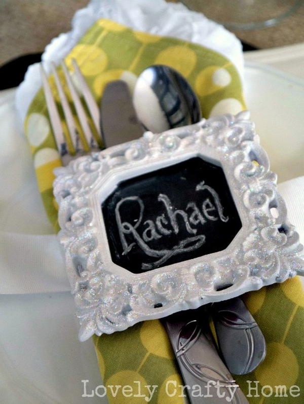 Mini Chalkboard Napkin Rings