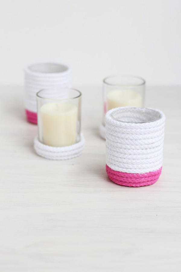 Painted Rope Votives