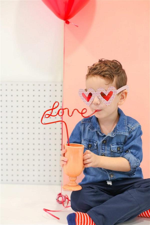 Printable Valentine For Kids Heart Glasses