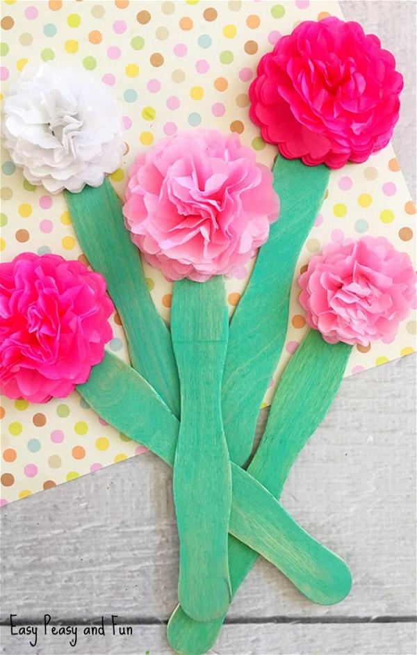 Tissue Paper Flower Craft