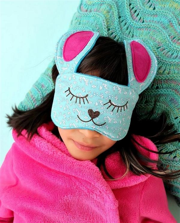30 Minute Bunny Sleep Mask Handmade Sewing