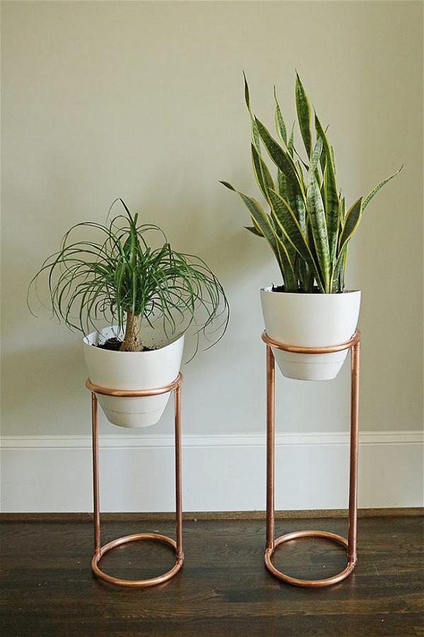 Copper Round Plant Stand