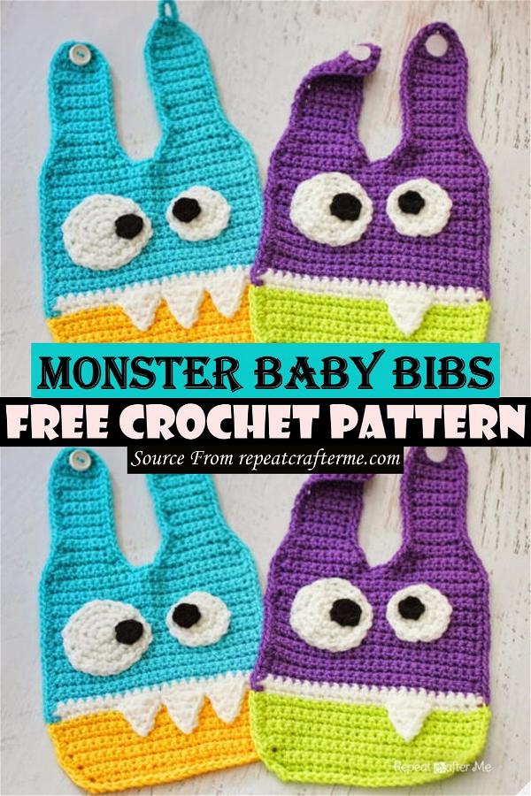 Crochet Monster Baby Bibs 1