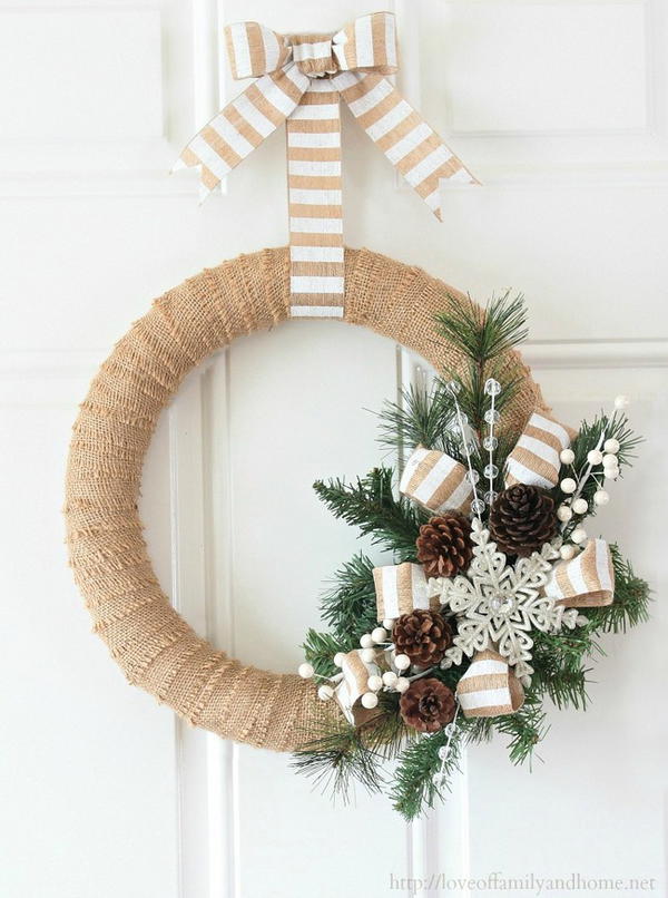 DIY Burlap Christmas Wreath