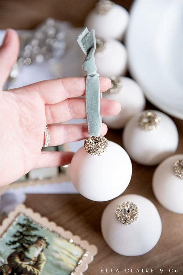 DIY Ceramic Glitter Glass Ornaments