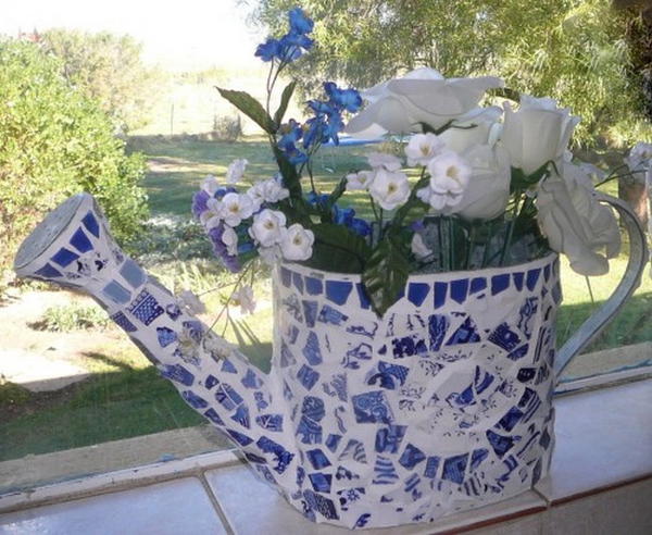 DIY Mosaic Watering Can