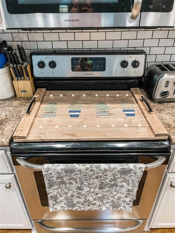 DIY Wooden Stove Top Cover--Easy DIY Noodle Board Tutorial