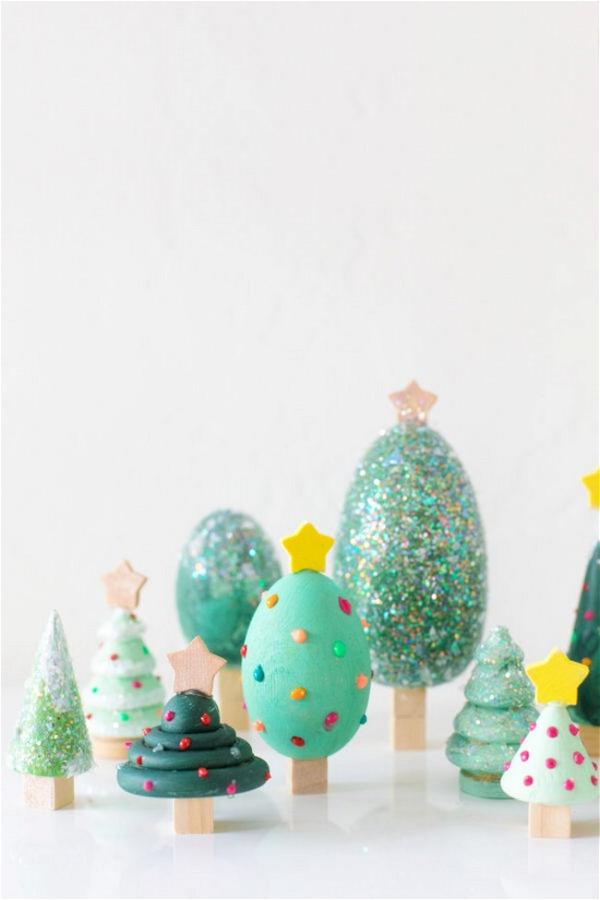 DIY Wooden Christmas decor Tree Forest