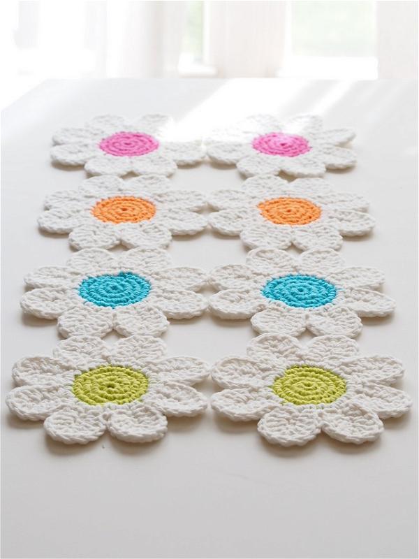Daisy Coasters with Colorful Centers