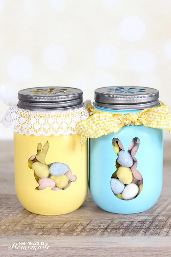 Easter Bunny Mason Jars