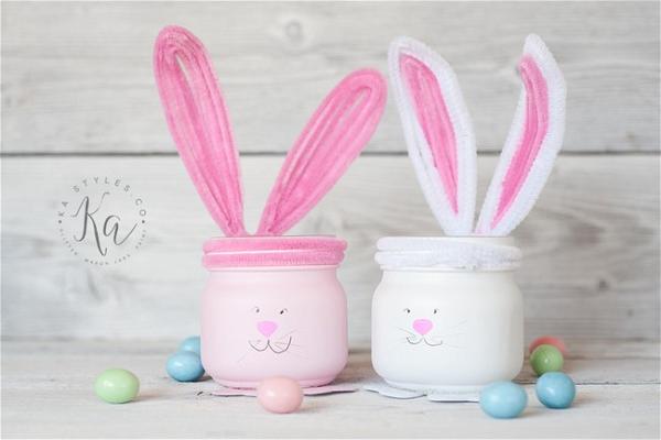 Easter Mason Jars Bunny And Chic