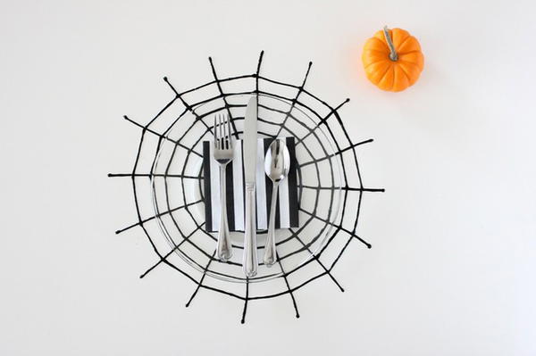 Halloween Spiderweb Place Mats