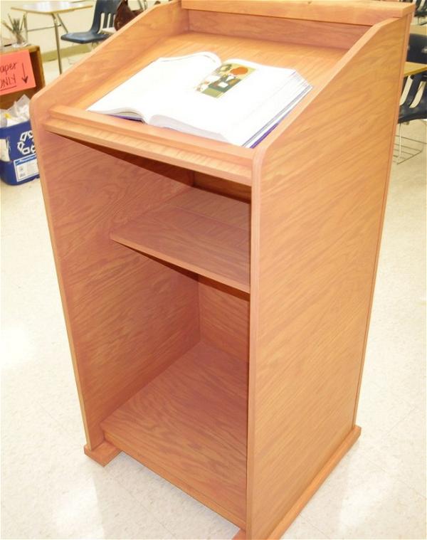 Homemade Wood Lectern dise table