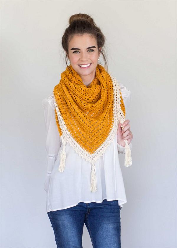 Honey Bird Triangle Scarf