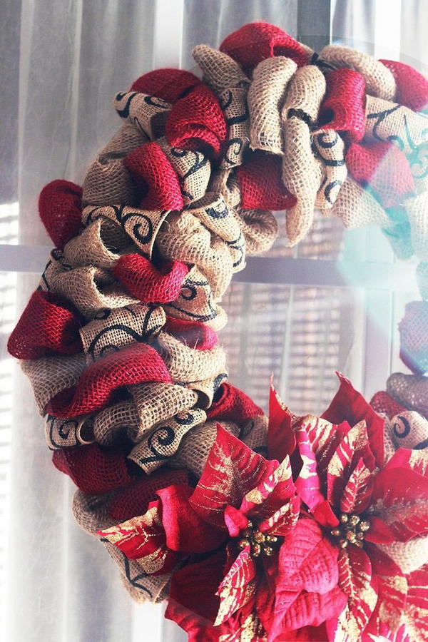 How To Make A DIY Christmas Burlap Wreath