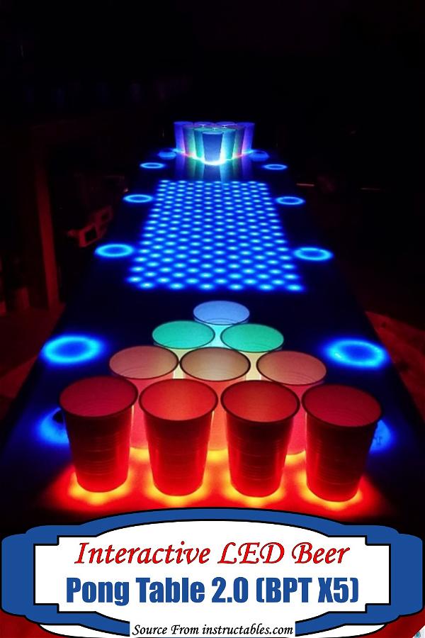 Interactive LED Beer Pong Table 2.0 (BPT X5)