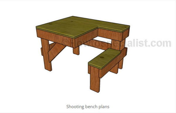 L-shaped DIY Shooting Bench w/ Seat