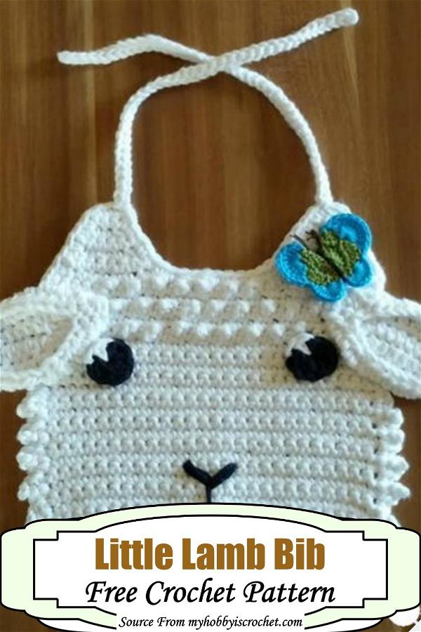 Little Lamb Crochet Bib 1