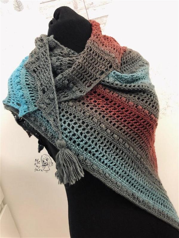 Nordic Dragon Tail shawl