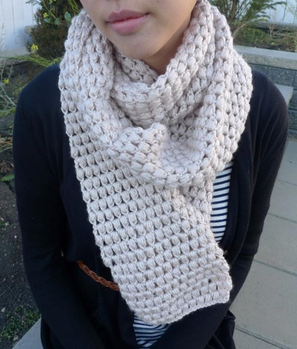 Puff Stitch Scarf