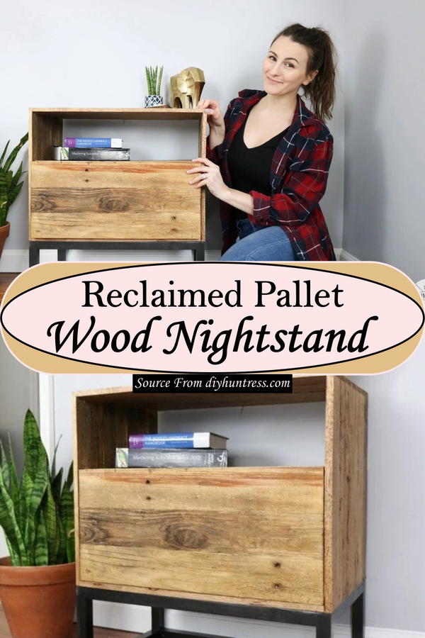 Reclaimed Pallet Wood Nightstand