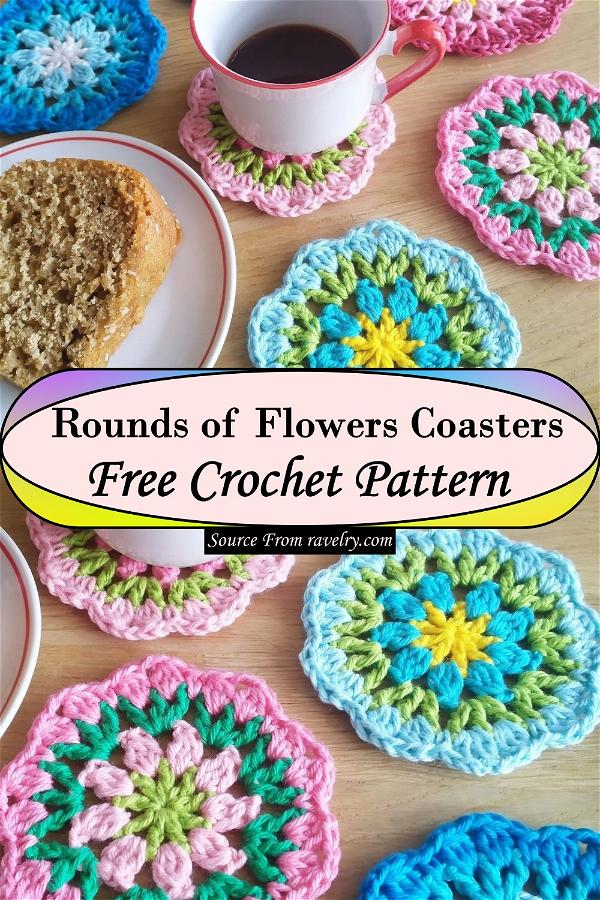 Rounds of Flowers Coasters