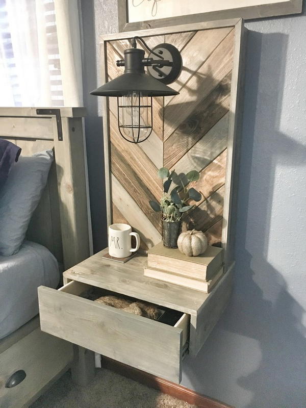 Rustic Floating Nightstand Plan