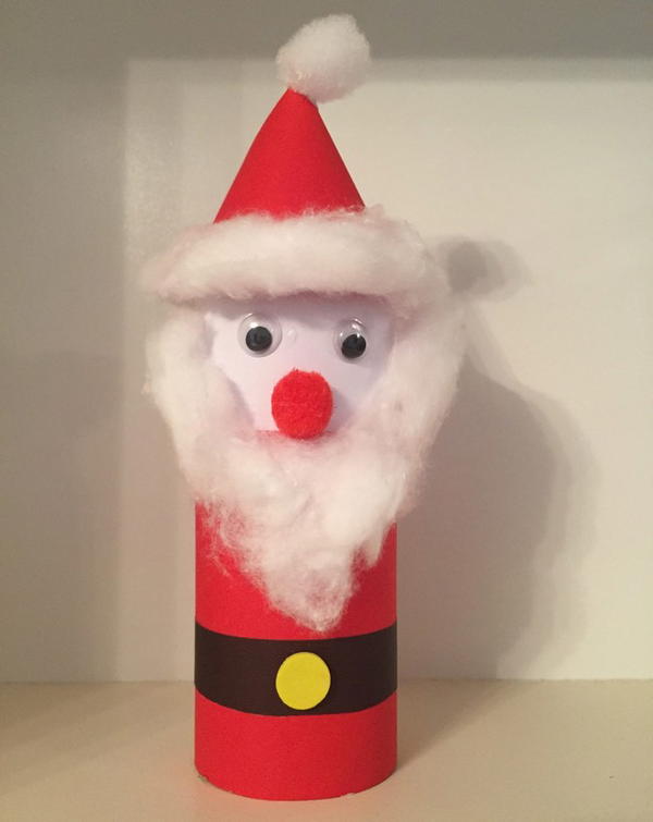 Santa Toilet Paper Roll Craft