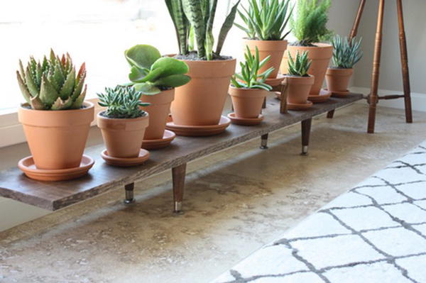 Simple Wooden Plant Stand