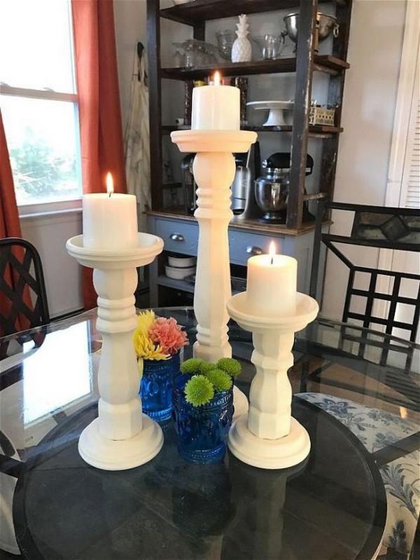 Table Leg Candle Holders
