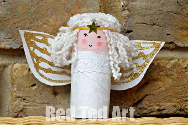 Toilet Paper Roll Angel Craft For Kids