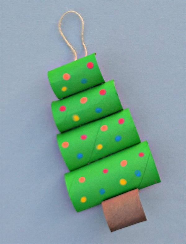 Toilet Paper Roll Christmas Tree Craft