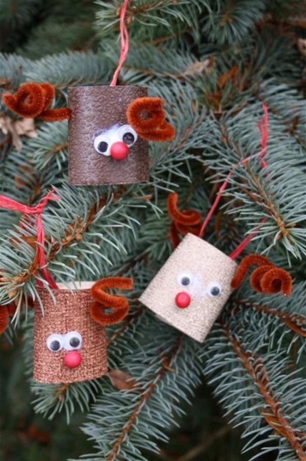 Roll Reindeer Ornament For Kids To Make
