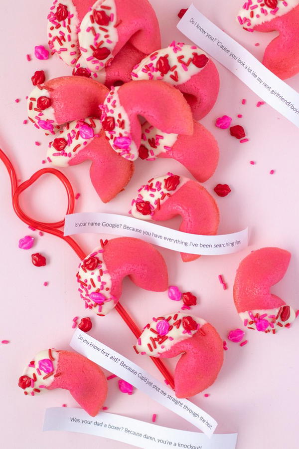 Valentine’s Day Pick-up Line Cookies