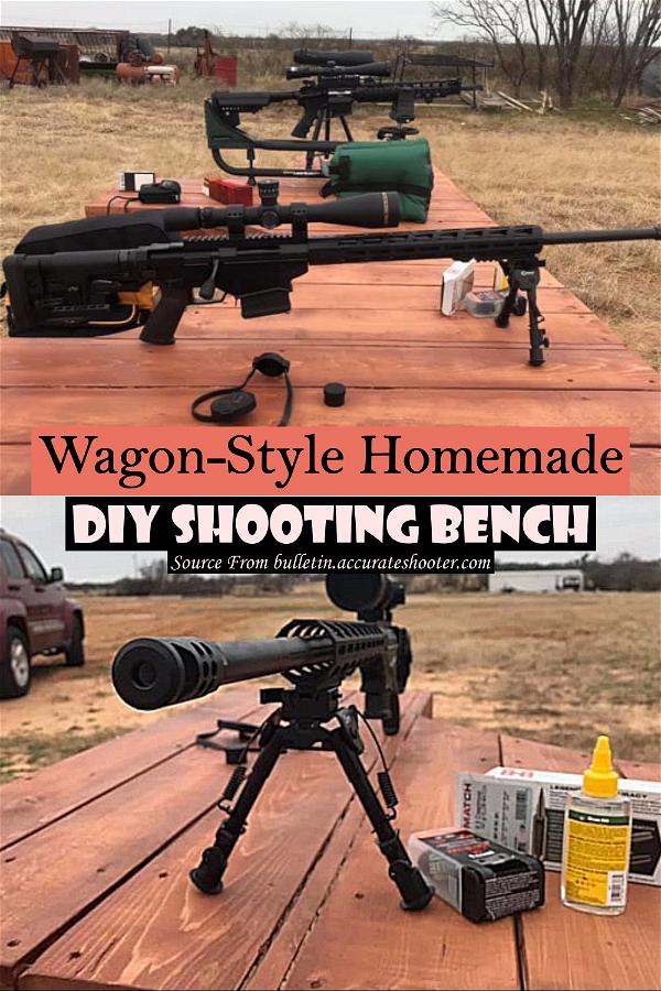 Wagon-Style Homemade DIY Shooting Bench