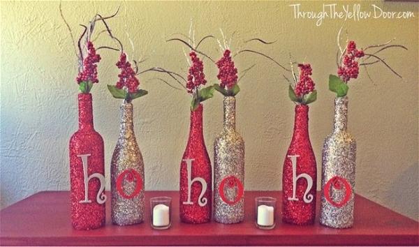 Wine Bottle Christmas Craft