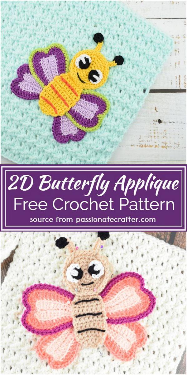 2D Butterfly Applique