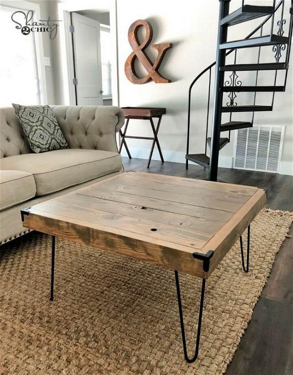 $50 Square Hairpin Leg Coffee Table
